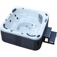 XXL Luxus SPA LED Whirlpool SET 215x215 Farblicht Outdoor Indoor Pool 5 Personen