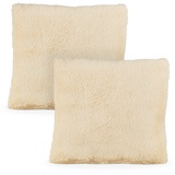 Relaxdays 2 relaxdays Kissen beige 40,0 x 35,0 cm