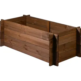 Dobar Hochbeet 117 x 58,5 x 38,5 cm Dunkelbraun
