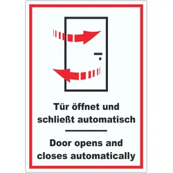 HB-Druck Aufkleber Tür automatisch Door automatic A0 (841x1189mm)