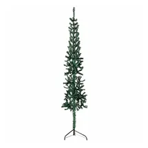 vidaXL Künstlicher Halb-Weihnachtsbaum Schlank Grün 150 cm