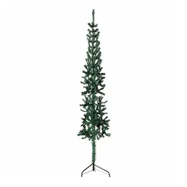vidaXL Künstlicher Halb-Weihnachtsbaum Schlank Grün 150 cm