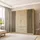 lookway Kleiderschrank Nela 206 x 200 x 51 cm Braun