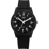 Q&Q Herren-Armbanduhr VR35J027Y, Schwarz/Transparent, Armband, Schwarz/Transparent, Riemen
