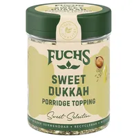 Fuchs Gewürze - Porridge Topping "Sweet Dukkah" - crunchy Topping mit Haselnuss, Sesam und Mandeln für Oat-Meals - aus natürlichen Zutaten - 60 g in wiederverwendbarer, recyclebarer Dose