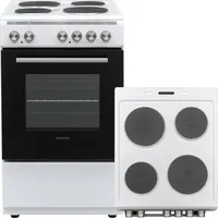 Daewoo Standherd Herd Backofen Kochfeld 55 l 3 Beheizungsarten DAEWOO F5EH01WL1DE - Weiß