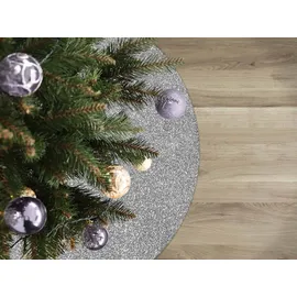 Primaflor Weihnachtsbaum Unterlage Glimmer Rund - Silber, - Ø 50cm