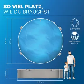 BESTWAY Tanx Stahlwandpool Set Ø 305 x 61 cm inkl. Filterpumpe