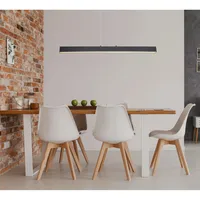 GLOBO LED-Pendelleuchte Verena 1-flammig Schwarz matt 1210 x 80 x 1200 mm