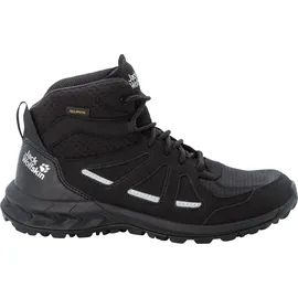 Jack Wolfskin Woodland 2 Texapore Mid W Sneaker, Black/Grey, 38