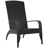 vidaXL Adirondack Polyrattan Gartenstuhl 59 x 76 x 94 cm schwarz