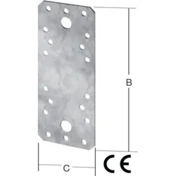 VORMANN Flachverbinder schwere Ausführung 180x40x2,5 mm mit CE? Ja Stahl