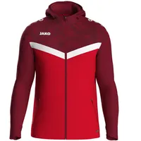 Jako Kinder Kapuzenjacke Iconic Rot/weinrot, 164