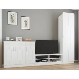 VCM Balia Garderobenschrank 55 x 36 x 196 cm weiß