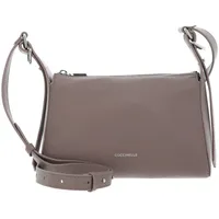 Coccinelle Umhängetasche Bishop Mini Bag Grained Leather Warm Taupe