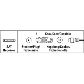 Hama SAT-Adapter F-Stecker - Koax-Kupplung 0,0 m Schwarz/Silber