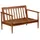 vidaXL 2-Sitzer-Sofa Echtleder Akazienholz Braun