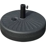 Outsunny Schirmständer 22 kg Kunststoff Schwarz