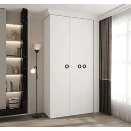 abiks möbel Drehtürenschrank COMO 120 x 245,5 x 50 cm Schwarz/Weiß