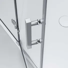 Bernstein Duschkabine Eckdusche 8 mm Nano Echtglas DX403 - Breite wählbar, Montage:Tür nach rechts öffnend, Breite Türelement:90cm, Breite Glas feststehe...