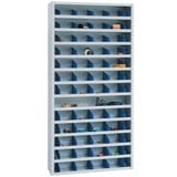 Gürkan Stahlschrank 110666 lichtgrau, blau 100,0 x 40,0 x 198,0 cm, aufgebaut