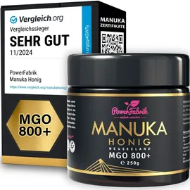 PowerFabrik Manuka Honig MGO 800+, im Glas 250 g