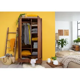 MASSIVMOEBEL24.DE Schrank Sheesham 90x45x180 walnuss lackiert MALMÖ 2 #100