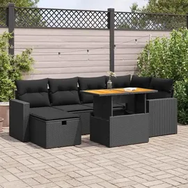 vidaXL Garten-Lounge-Set 8-tlg. schwarz