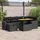 vidaXL Garten-Lounge-Set 8-tlg. schwarz
