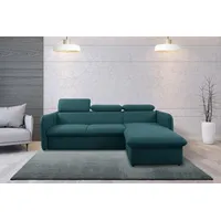 99rooms Amerigo Ecksofa Rechts Strukturstoff Dunkeltürkis