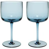 like. by Villeroy & Boch Weinkelch Set 2 tlg. Like Ice 2tlg. Kristall, Kristalloptik Blau