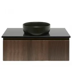 SAT Evolution Badezimmerschrank unter Waschbecken 98x30x44,8 cm Walnuss matt SATEVO100NAZ