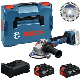 Bosch GWS 18V-11 S inkl. 2 x 5,0 Ah + L-BOXX