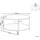 Beliani Couchtisch Gold, Transparent, Glas, 70x40x70 cm Wohnzimmer, Wohnzimmertische, Couchtische