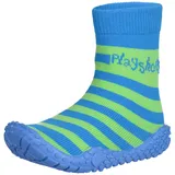 Playshoes Jungen Socke Streifen Aqua Schuhe, Grün (blau/grün 791), 30/31 EU, 174802