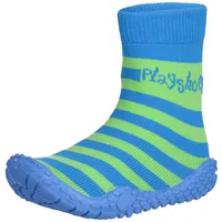 Playshoes Jungen Socke Streifen Aqua Schuhe, Grün (blau/grün 791), 30/31 EU, 174802