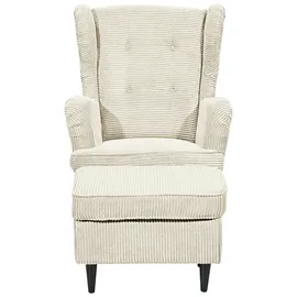 ed exciting design Hocker Oskar Polyester 63 x 43 x 42 cm Beige