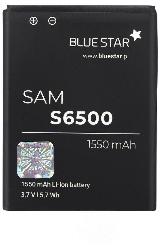 BlueStar Akku Ersatz kompatibel mit Samsung S6500 Galaxy Mini 2/ Galaxy Young (S6310)/Galaxy Ace Plus (S7500) 1550 mAh Batterie EB464358VU Smartphone-Akku