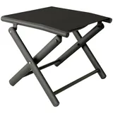Mojawo Garten Klapphocker / Fußhocker Metall - Textilen Anthrazit / Schwarz