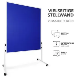 Office Marshal Filz-Moderationstafeln Einteilig Mit Rollen 150 x 120 cm