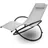 LACESTONE Relax Liege Klappsessel 78 x 174 x 89 cm lichtgrau
