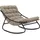 Mobili Rebecca Schaukelstuhl, Rebecca Mobili Safar 74x101x78 cm Stahl Polyester Hellbraun Modern - Braun, Metall, Wohnzimmer, Sessel, Schaukelstühle