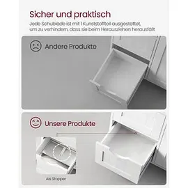VASAGLE Badschrank LHC41W weiß 55,0 x 28,5 x 82,0 cm