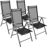VCM Gartenstuhl 4er Set klappbar 56 x 65 x 105 cm schwarz