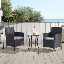 Svita Brooklyn Bistro Set 3-tlg. Schwarz