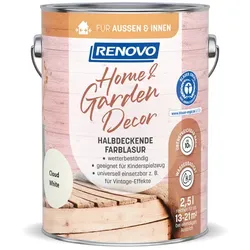 RENOVO Farblasur »Home & Garden Decor«, wb 2,5L cloud white 1597 - weiss