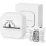 Phomemo T02 Mini Drucker, Fotodrucker für Smartphone, mit 1 Rollen Druckerpapier, 203dpi Handy Sticker Thermodrucker, Portable Pocket Inkless Aufkleber Printer für IOS & Android