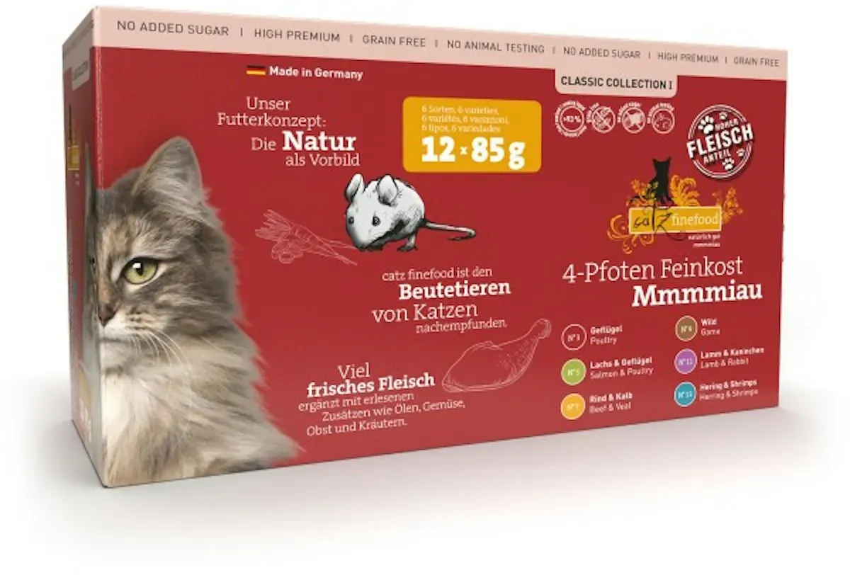 catz finefood Gourmet Selection No.3-13 12 x 85g Multipack Katzennassfutter