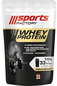 sports FACTORY Whey Proteinpulver 1,0 kg