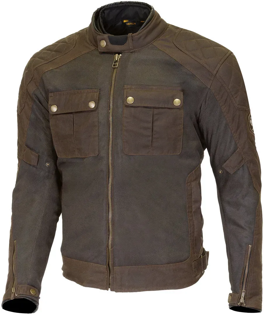 Merlin Shenstone II Cotec Air Motorrad Textiljacke, grün, Größe M für Männer
